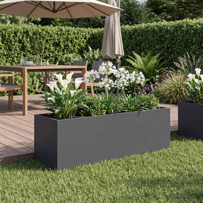 Vaso da giardino Antracite 60 x 20 x 20 cm | homemem39