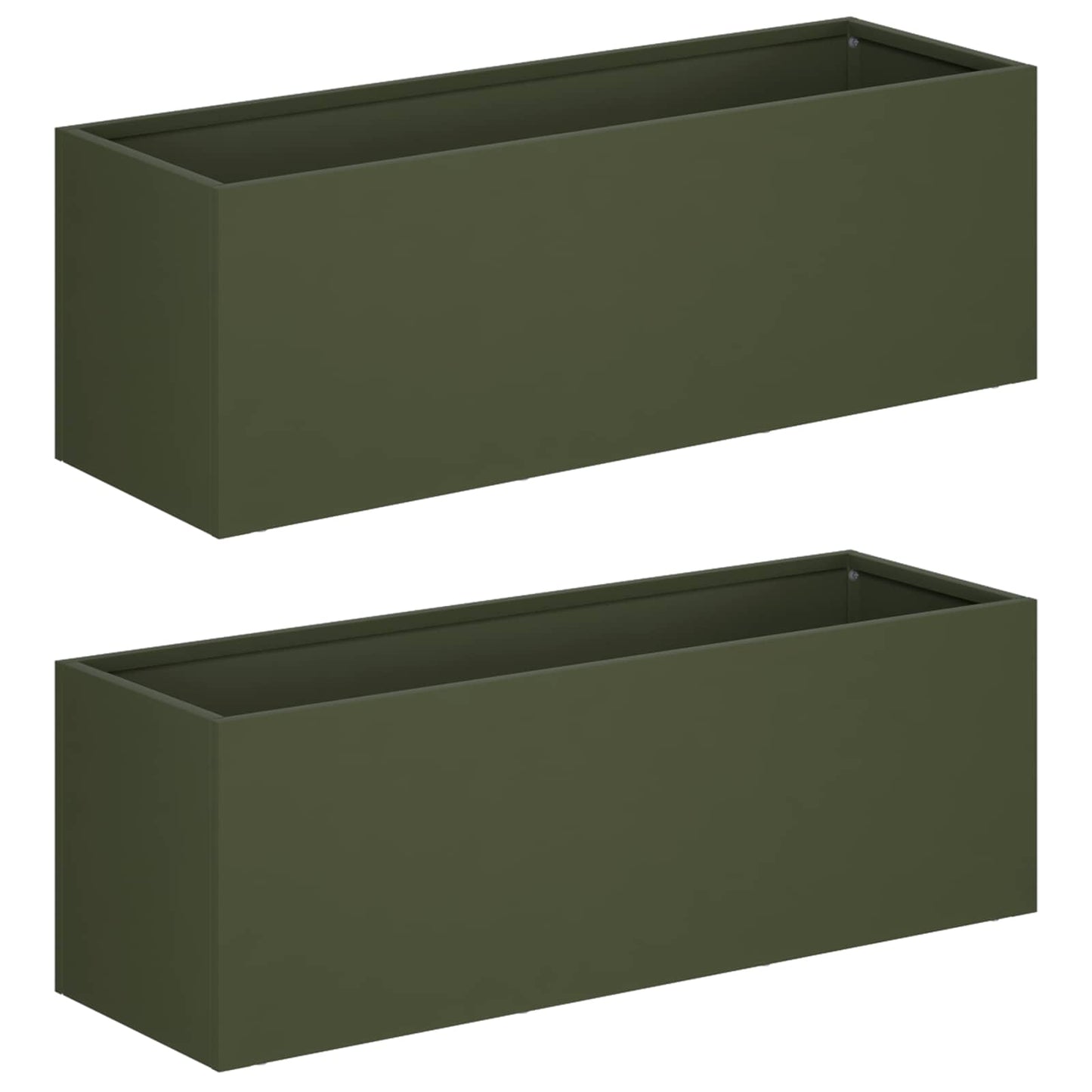 Vaso da giardino 2 pz Verde Oliva 60 x 20 x 20 cm | homemem39