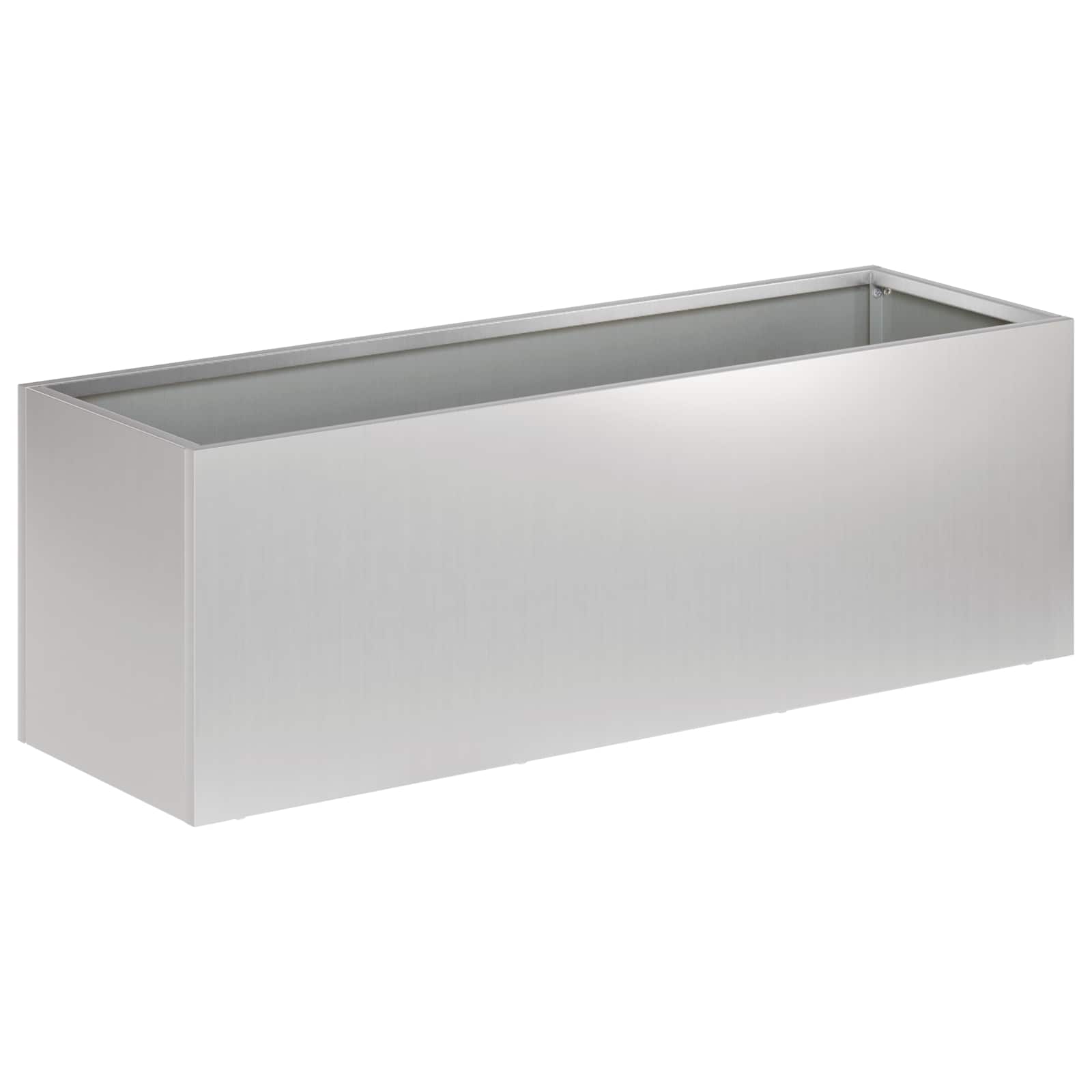 Vaso da giardino 2 pz Argento 60 x 20 x 20 cm Acciaio zincato | homemem39