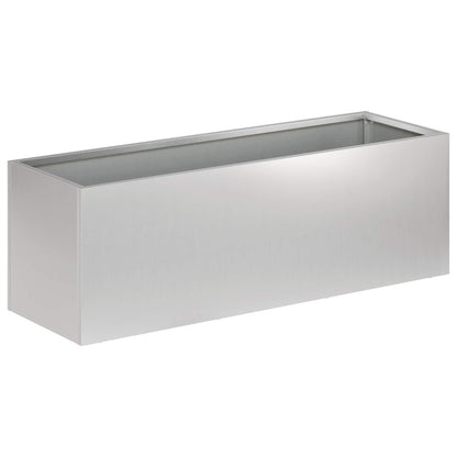 Vaso da giardino 2 pz Argento 60 x 20 x 20 cm Acciaio zincato | homemem39