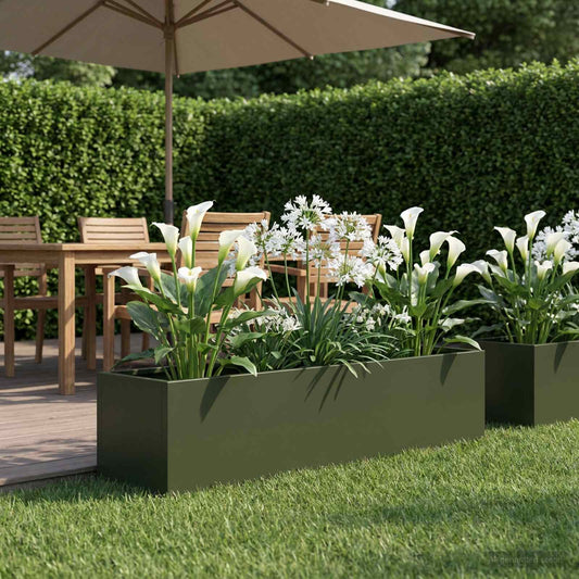 Vaso da giardino Verde Oliva 80 x 20 x 20 cm | homemem39