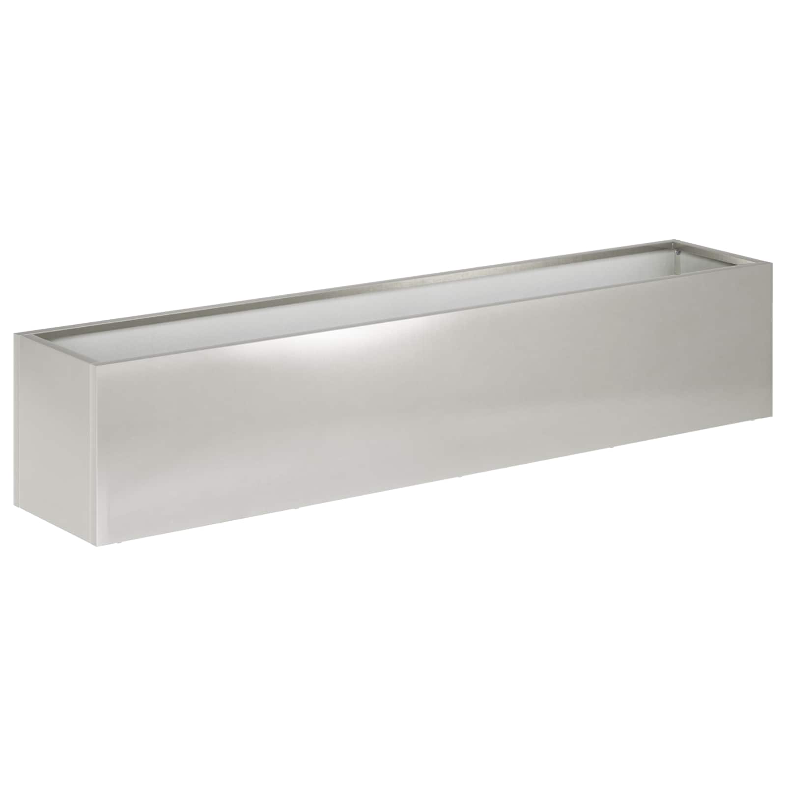 Vaso da giardino 2 pz Argento 80 x 20 x 20 cm Acciaio Inox | homemem39