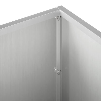 Vaso da giardino Argento 80 x 20 x 20 cm Acciaio zincato | homemem39