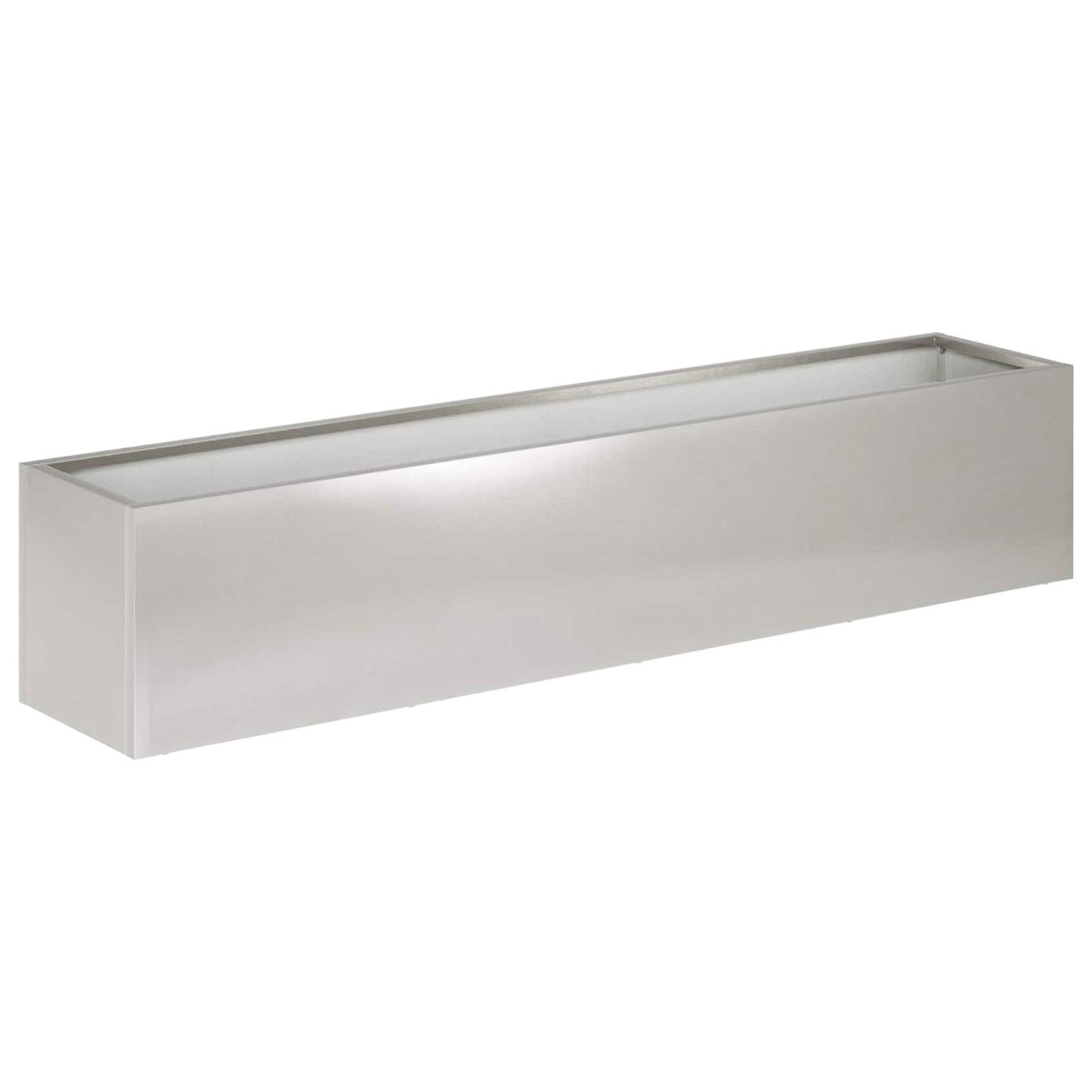 Vaso da giardino Argento 100 x 20 x 20 cm Acciaio Inox | homemem39