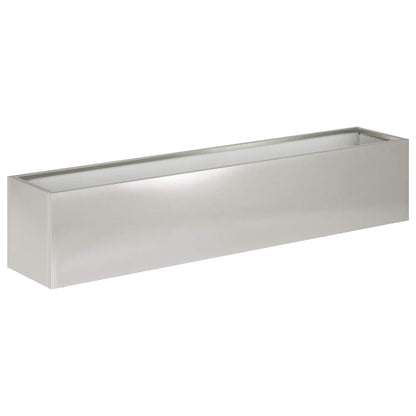 Vaso da giardino Argento 100 x 20 x 20 cm Acciaio Inox | homemem39
