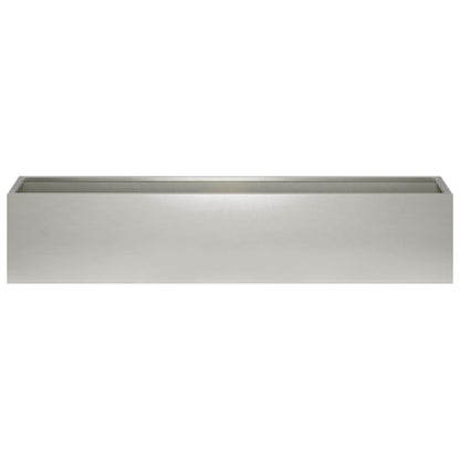 Vaso da giardino 2 pz Argento 100 x 20 x 20 cm Acciaio Inox | homemem39