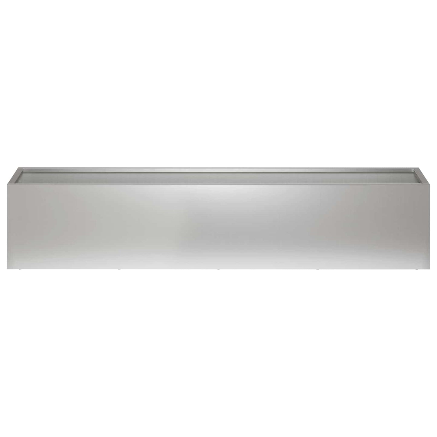 Vaso da giardino Argento 100 x 20 x 20 cm Acciaio zincato | homemem39