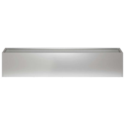 Vaso da giardino 2 pz Argento 100 x 20 x 20 cm Acciaio zincato | homemem39