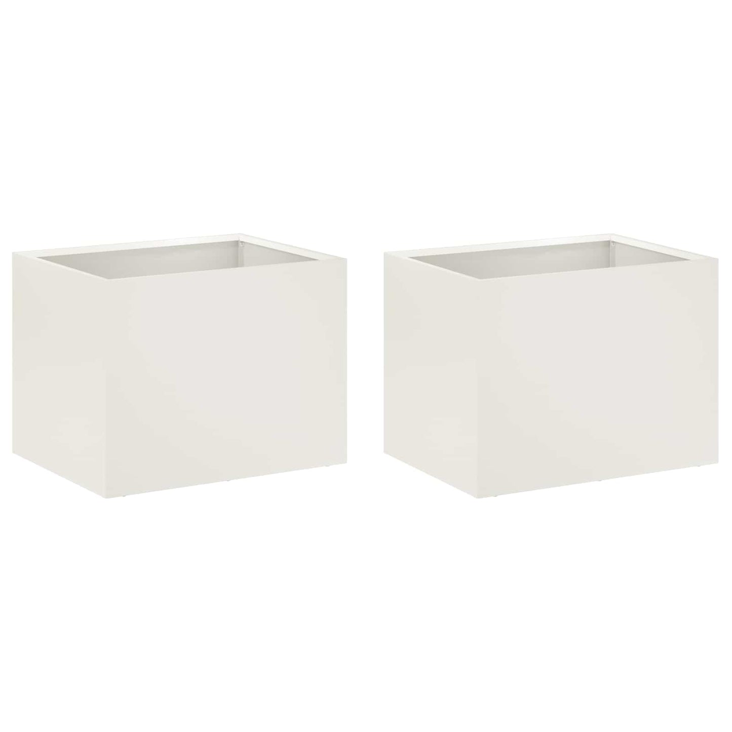 Vaso da giardino 2 pz Bianco 40 x 30 x 30 cm | homemem39