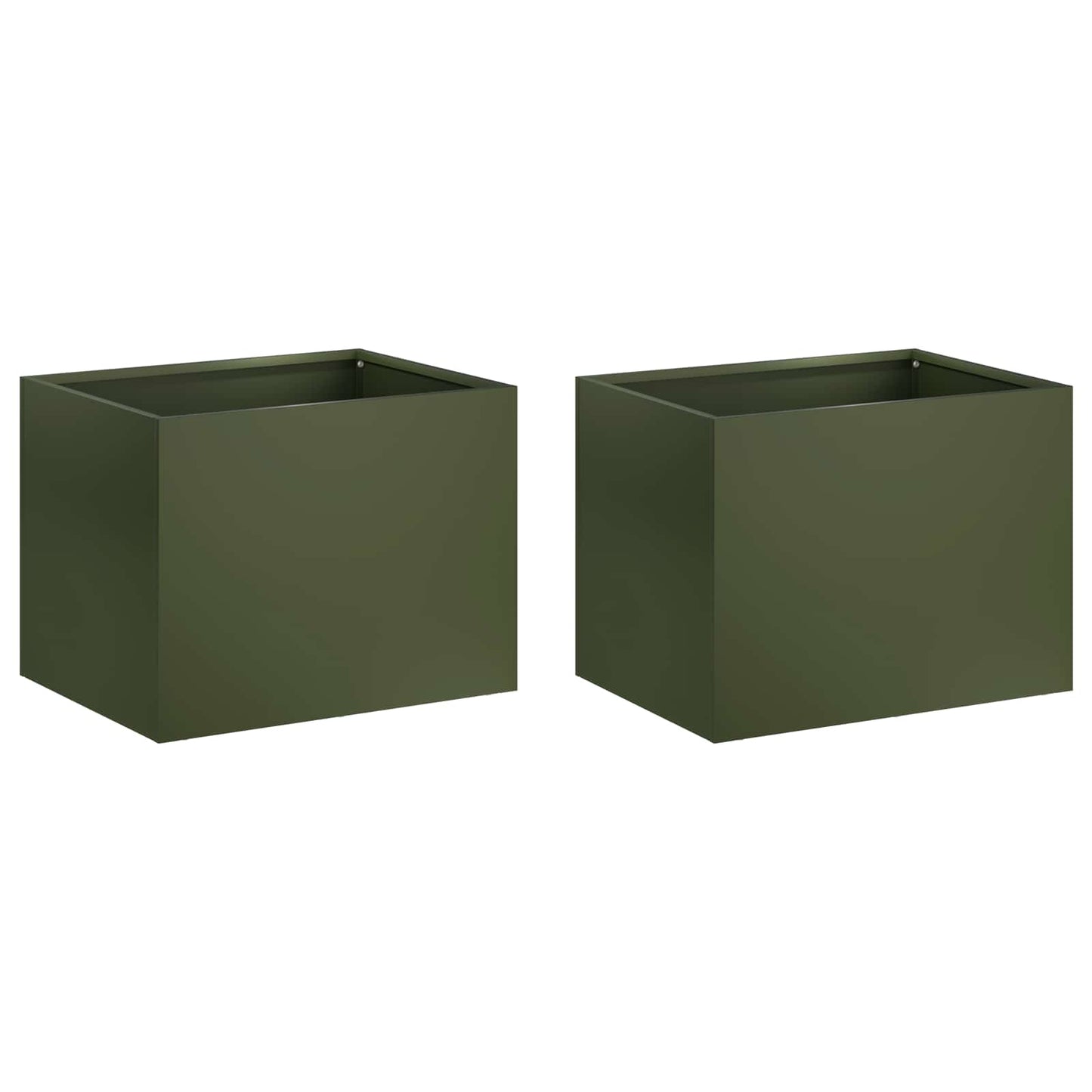 Vaso da giardino 2 pz Verde Oliva 40 x 30 x 30 cm | homemem39
