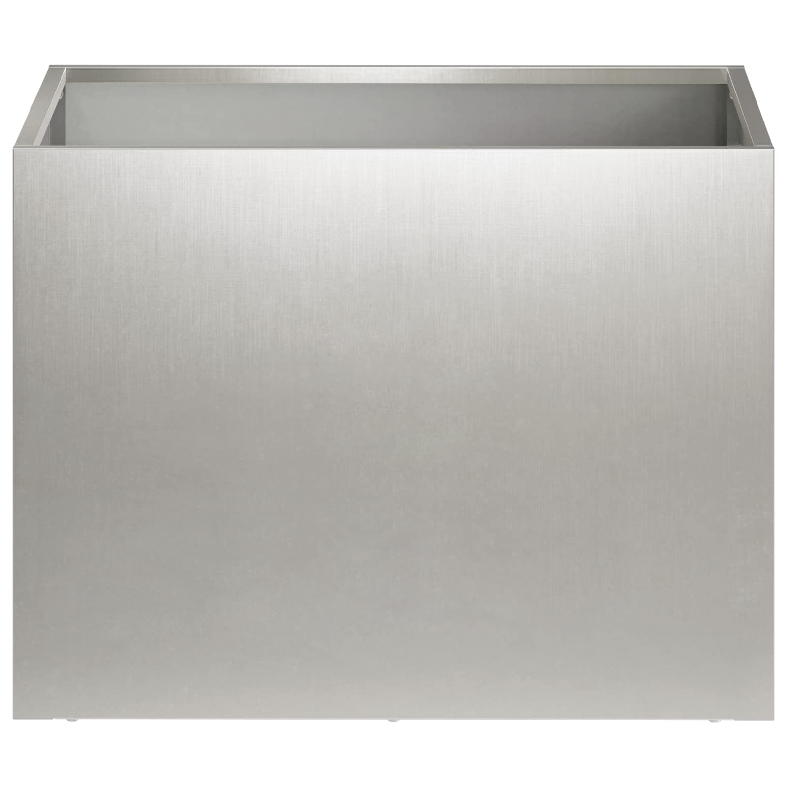 Vaso da giardino Argento 40 x 30 x 30 cm Acciaio Inox | homemem39