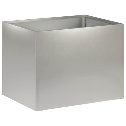 Vaso da giardino 2 pz Argento 40 x 30 x 30 cm Acciaio Inox | homemem39