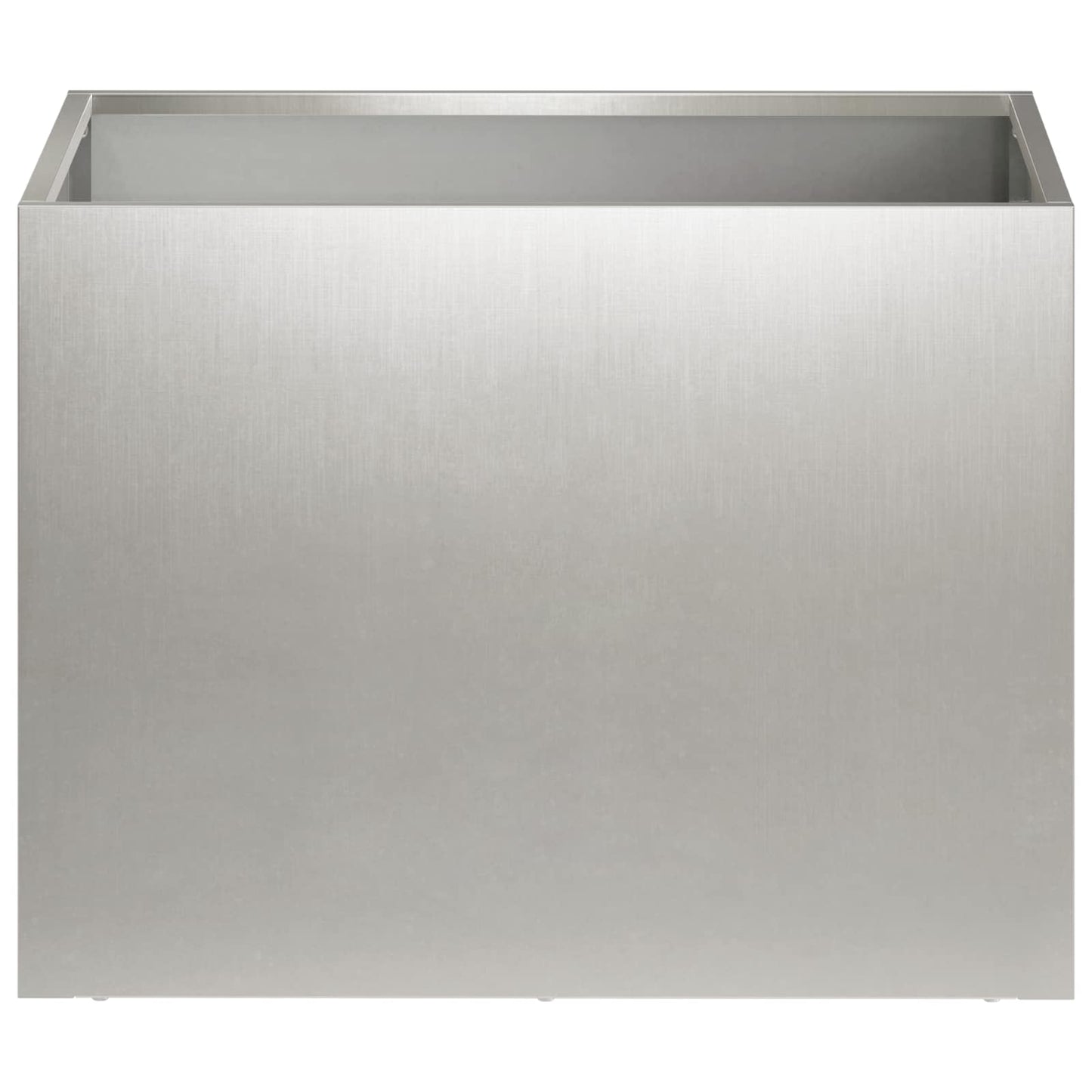 Vaso da giardino 2 pz Argento 40 x 30 x 30 cm Acciaio Inox | homemem39