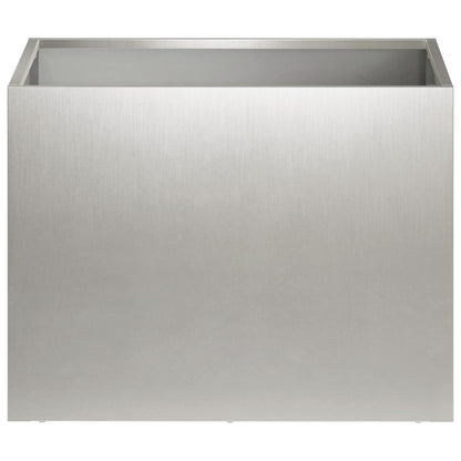 Vaso da giardino 2 pz Argento 40 x 30 x 30 cm Acciaio Inox | homemem39