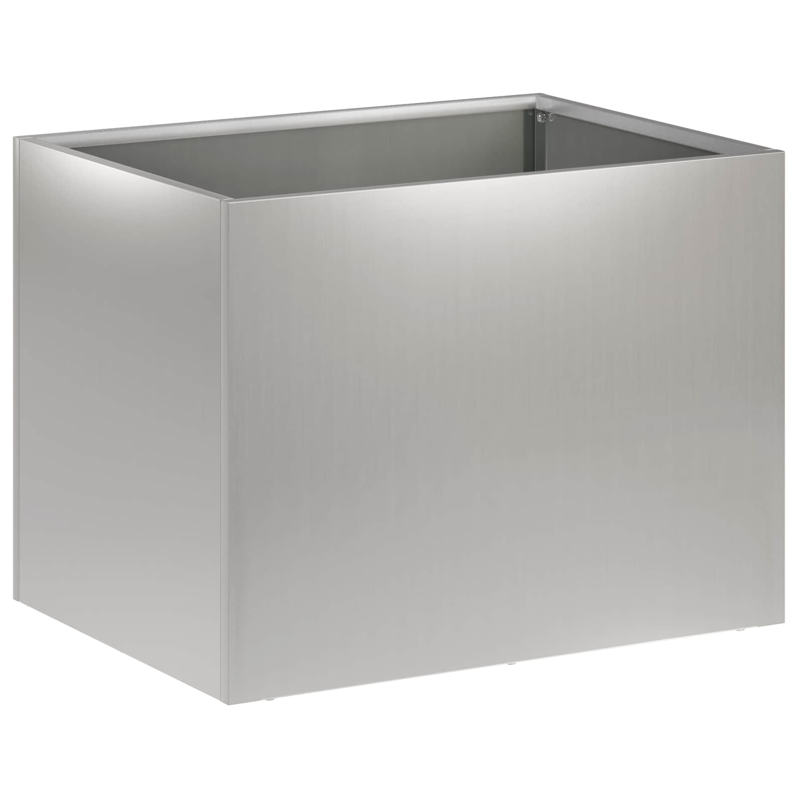 Vaso da giardino 2 pz Argento 40 x 30 x 30 cm Acciaio zincato | homemem39