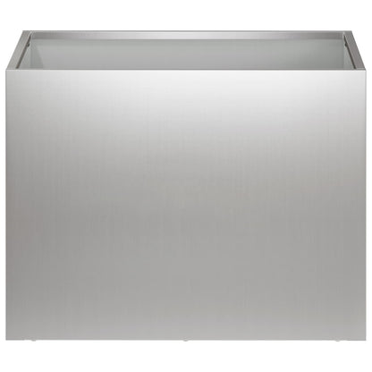 Vaso da giardino 2 pz Argento 40 x 30 x 30 cm Acciaio zincato | homemem39