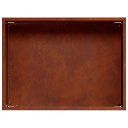 Vaso da giardino 2 pz Ruggine 40 x 30 x 30 cm Acciaio Corten