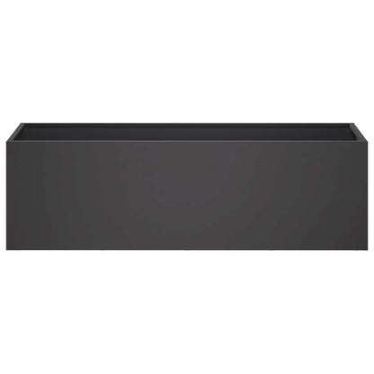 Vaso da giardino Nero 80 x 30 x 30 cm Acciaio laminato a freddo | homemem39