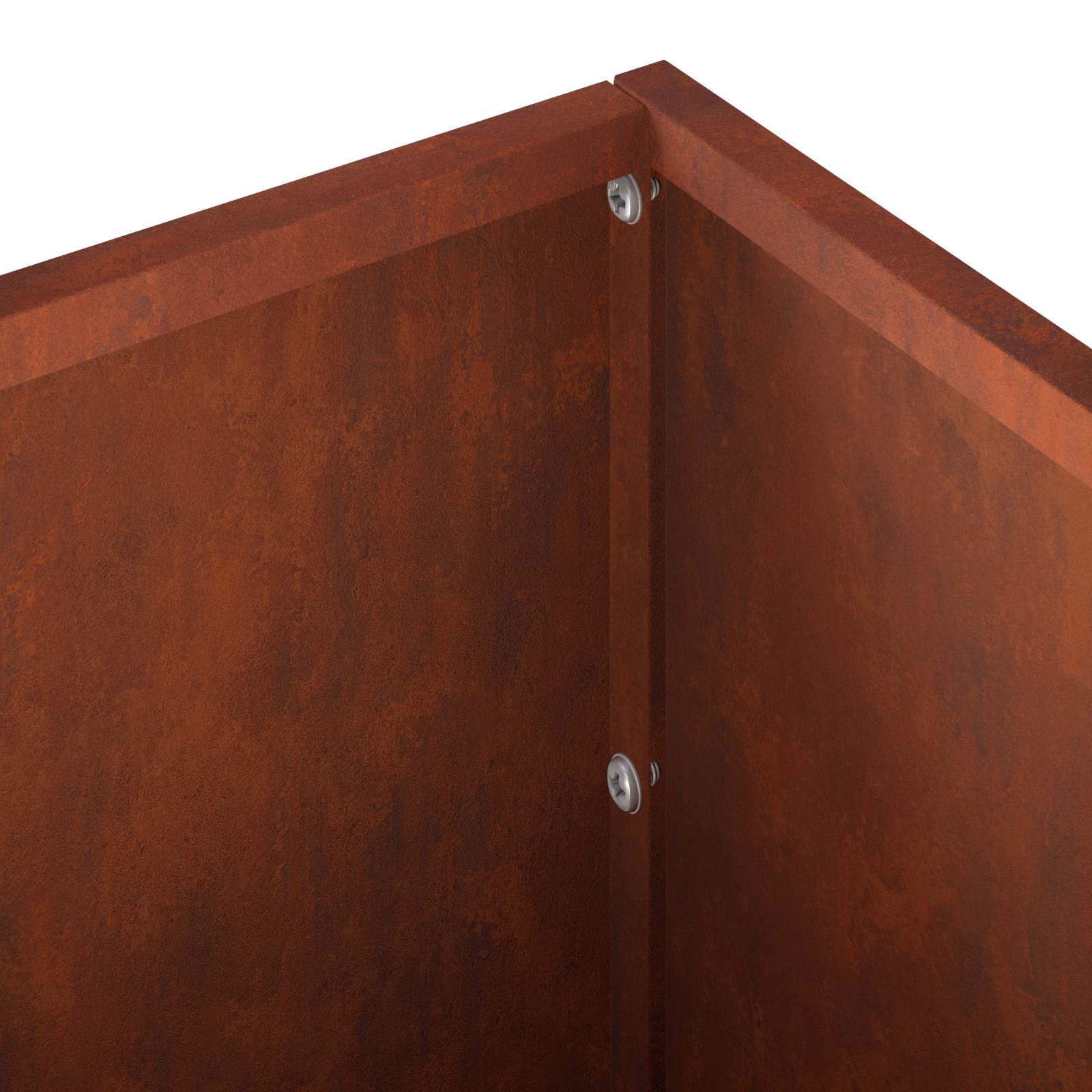 Vaso da giardino 2 pz Ruggine 80 x 30 x 30 cm Acciaio Corten | homemem39