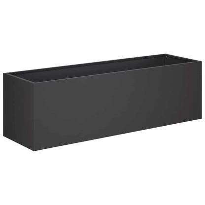 Vaso da giardino 2 pz Nero 100 x 30 x 30 cm | homemem39