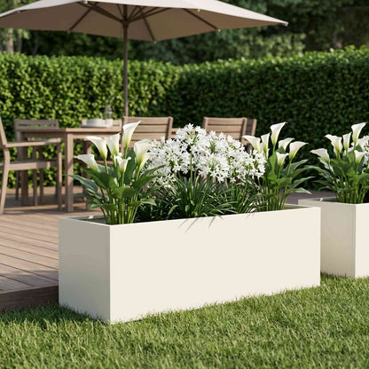 Vaso da giardino Bianco 100 x 30 x 30 cm | homemem39