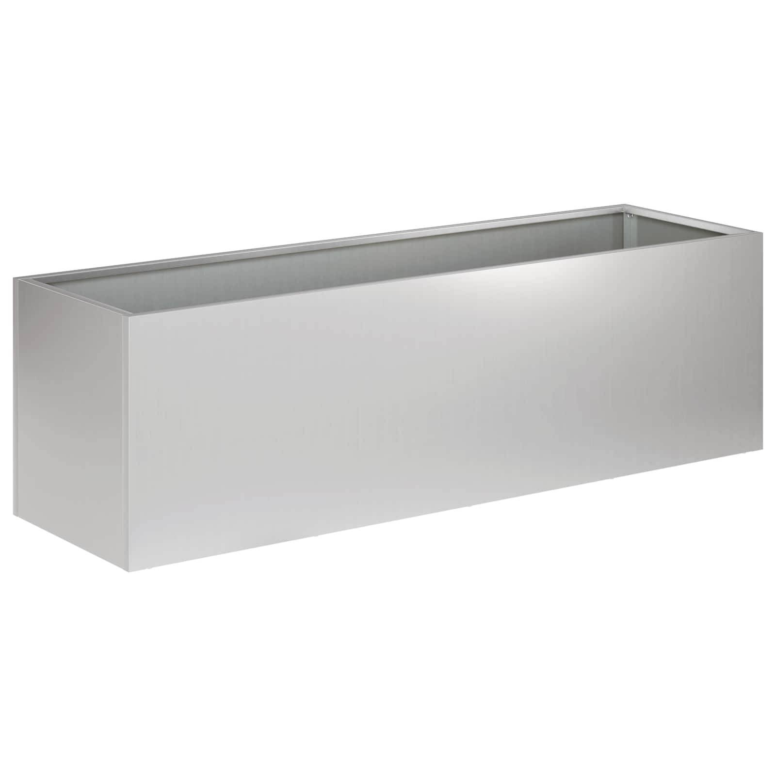 Vaso da giardino 2 pz Argento 100 x 30 x 30 cm Acciaio zincato | homemem39