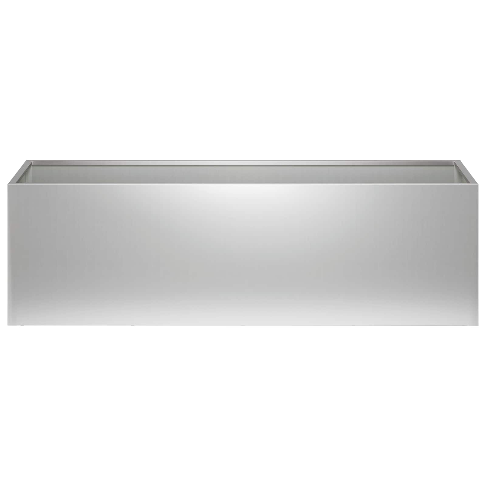 Vaso da giardino 2 pz Argento 100 x 30 x 30 cm Acciaio zincato | homemem39
