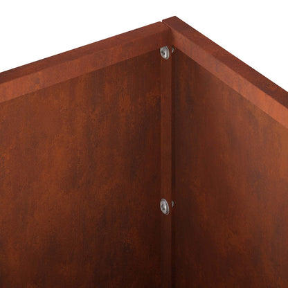 Vaso da giardino 2 pz Ruggine 100 x 30 x 30 cm Acciaio Corten | homemem39