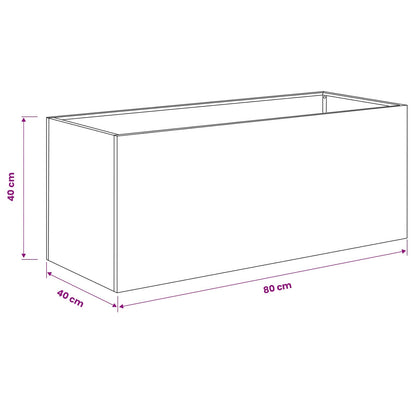 Vaso da giardino Verde Oliva 80 x 40 x 40 cm | homemem39