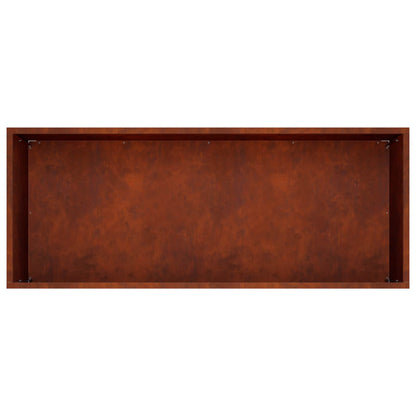 Vaso da giardino 2 pz Ruggine 80 x 40 x 40 cm Acciaio Corten | homemem39