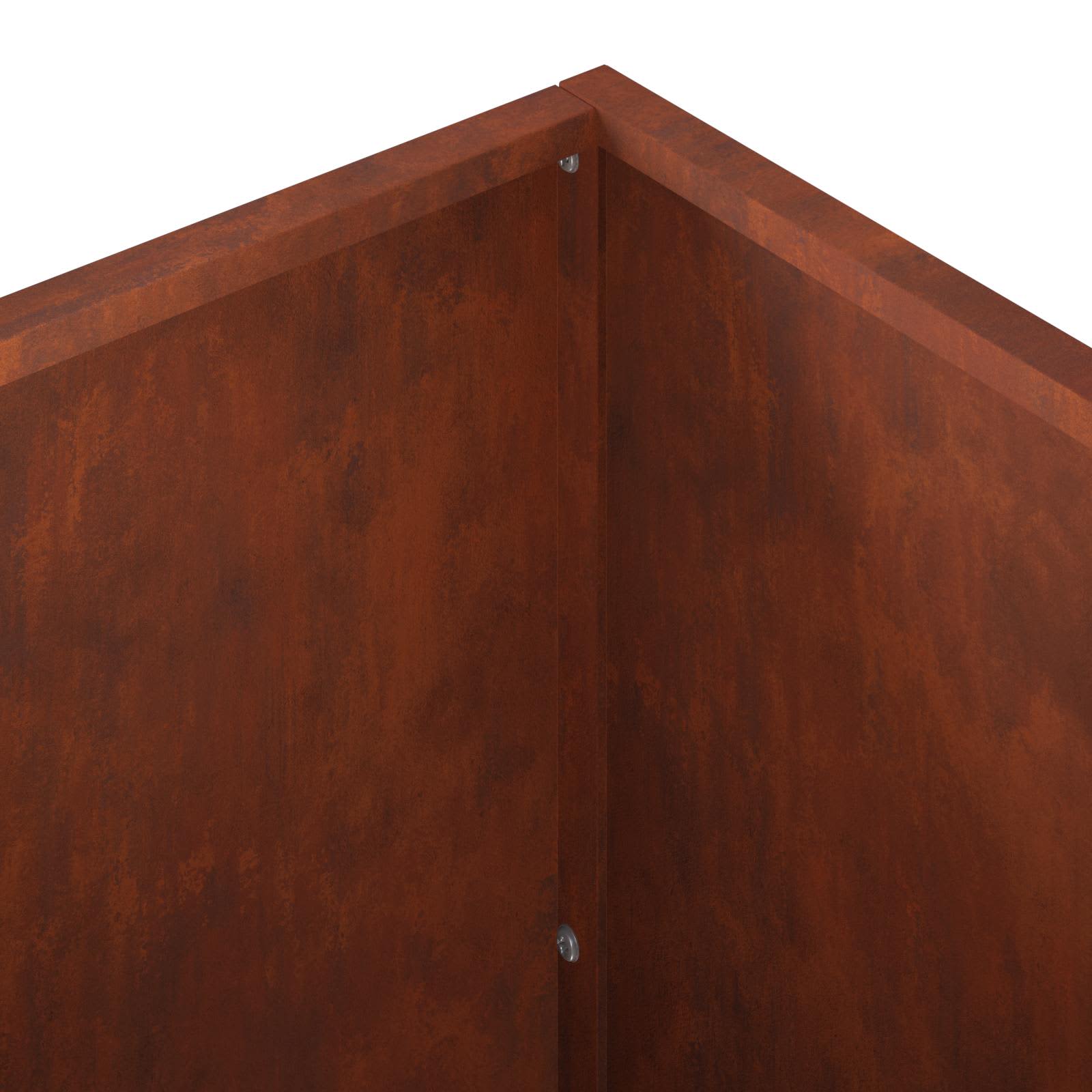 Vaso da giardino Ruggine 100 x 50 x 50 cm Acciaio Corten | homemem39