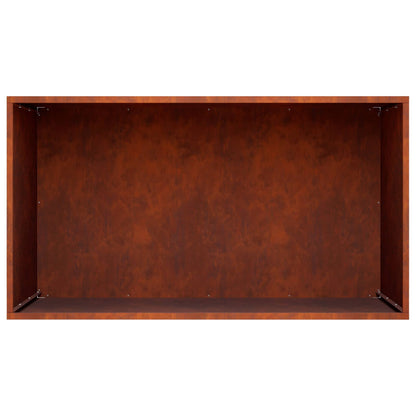 Vaso da giardino Ruggine 100 x 50 x 50 cm Acciaio Corten | homemem39
