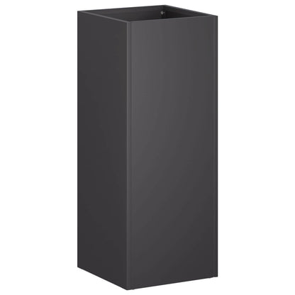 Vaso da giardino Nero 20 x 20 x 40 cm Acciaio laminato a freddo