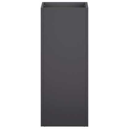Vaso da giardino Nero 20 x 20 x 40 cm Acciaio laminato a freddo