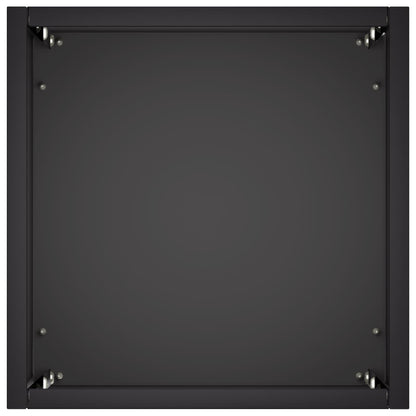 Vaso da giardino Nero 20 x 20 x 40 cm Acciaio laminato a freddo
