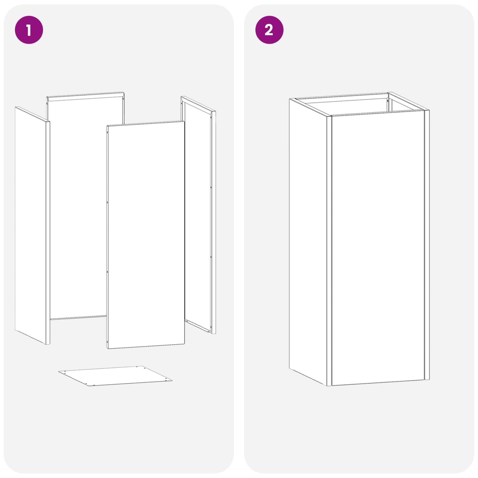 Vaso da giardino Bianco 20 x 20 x 40 cm | homemem39