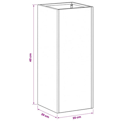 Vaso da giardino Bianco 20 x 20 x 40 cm | homemem39