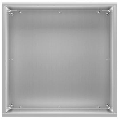 Vaso da giardino 2 pz Argento 30 x 30 x 40 cm Acciaio zincato | homemem39