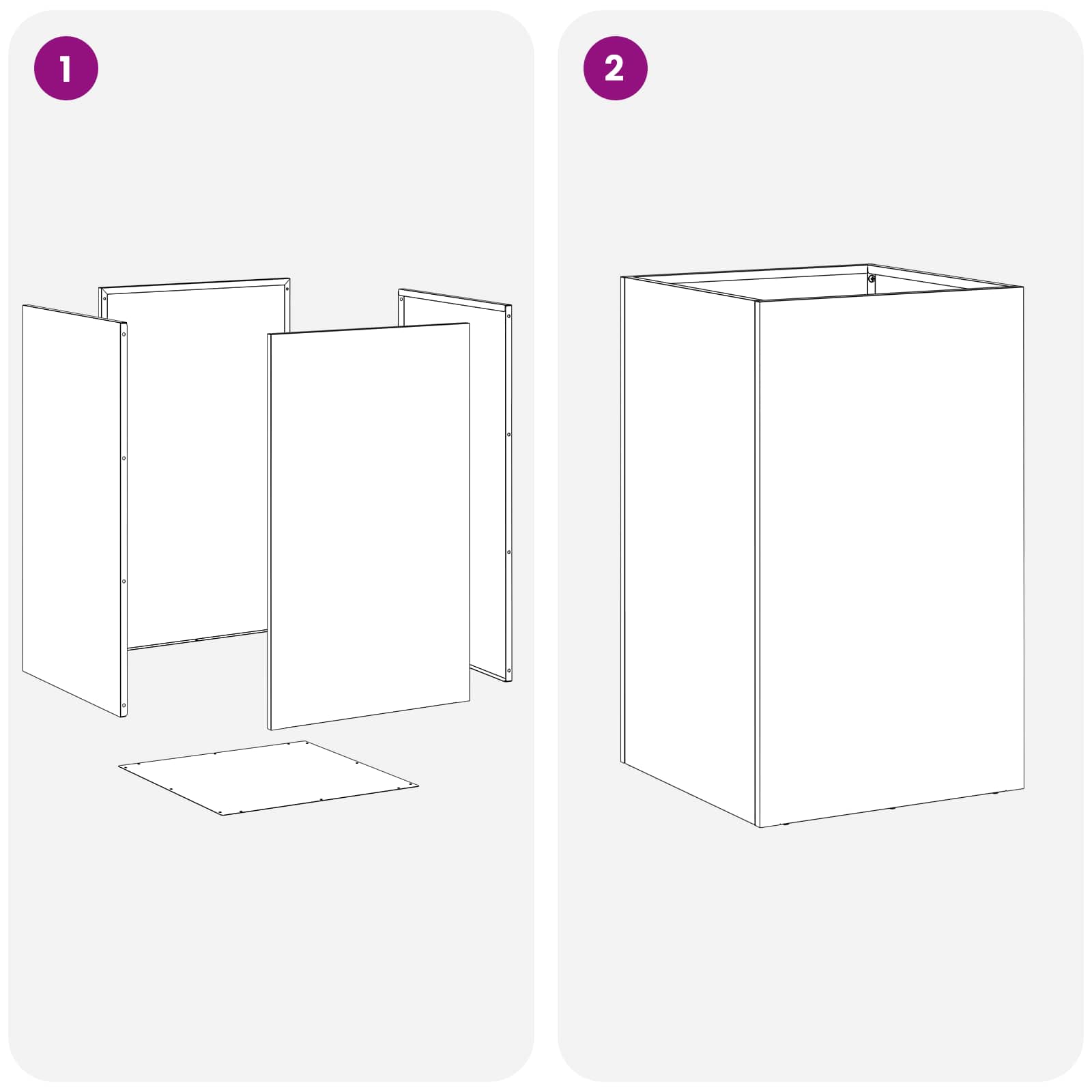 Vaso da giardino Bianco 30 x 30 x 50 cm | homemem39
