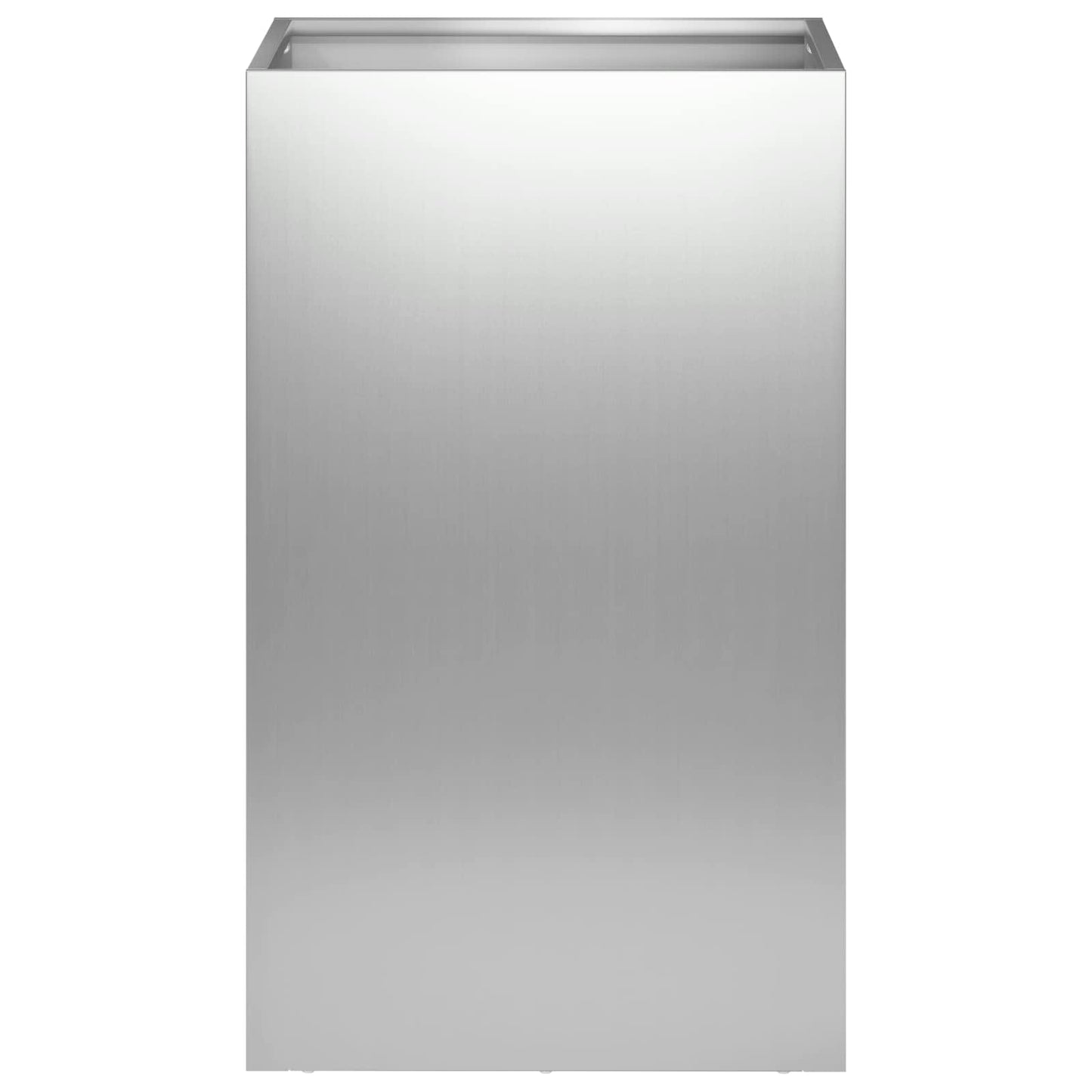 Vaso da giardino 2 pz Argento 30 x 30 x 50 cm Acciaio zincato