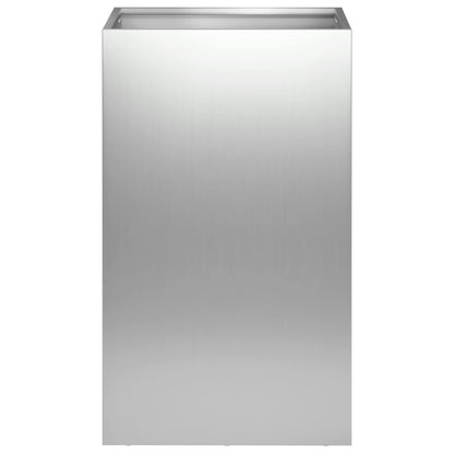 Vaso da giardino 2 pz Argento 30 x 30 x 50 cm Acciaio zincato