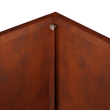 Vaso da giardino 2 pz Ruggine 30 x 30 x 50 cm Acciaio Corten