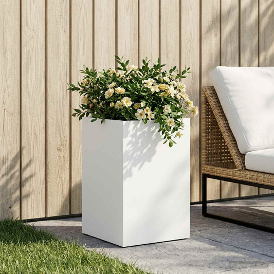 Vaso da giardino Bianco 40 x 40 x 50 cm | homemem39