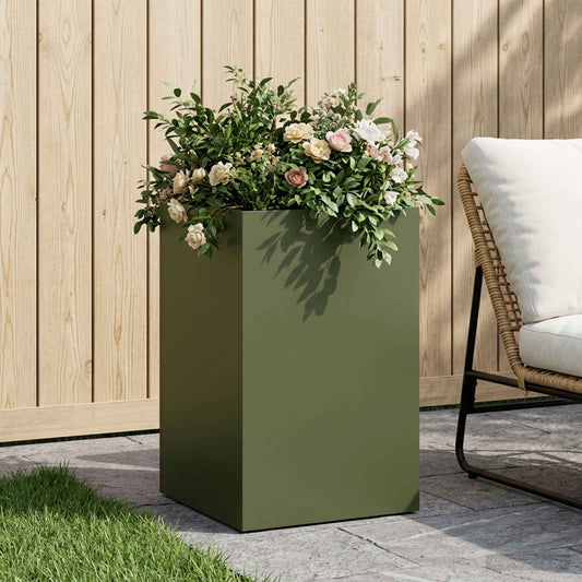 Vaso da giardino Verde Oliva 40 x 40 x 50 cm - homemem39