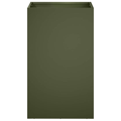 Vaso da giardino 2 pz Verde Oliva 40 x 40 x 50 cm