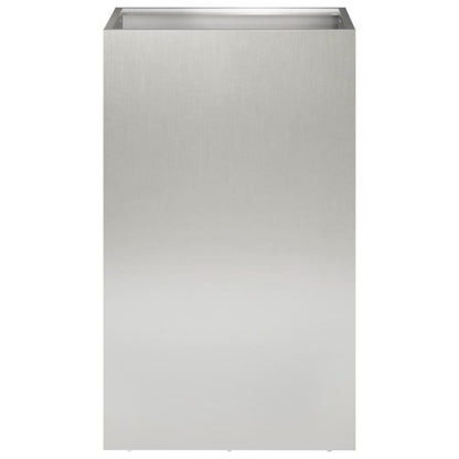 Vaso da giardino Argento 40 x 40 x 50 cm Acciaio Inox | homemem39