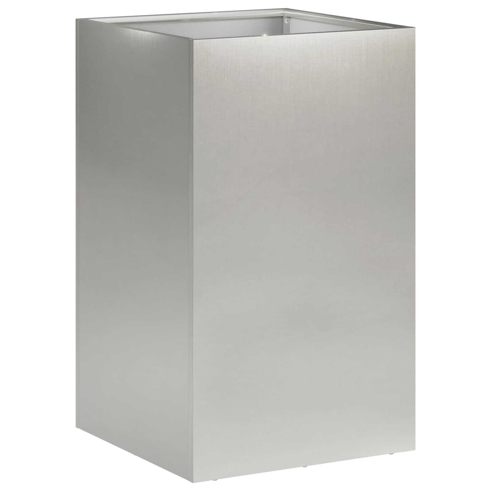 Vaso da giardino 2 pz Argento 40 x 40 x 50 cm Acciaio Inox | homemem39