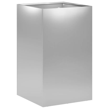 Vaso da giardino Argento 40 x 40 x 50 cm Acciaio zincato | homemem39