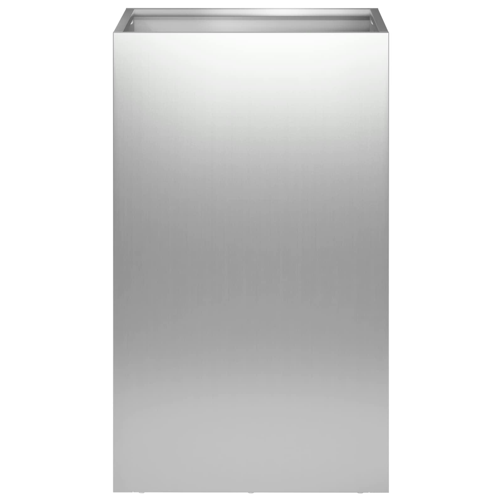 Vaso da giardino 2 pz Argento 40 x 40 x 50 cm Acciaio zincato | homemem39