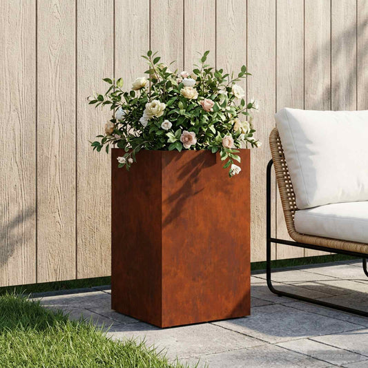 Vaso da giardino Ruggine 40 x 40 x 50 cm Acciaio Corten